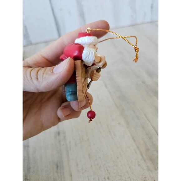 Santa's best Santa woodworker ornament 1992 Xmas tree - Picture 6 of 8